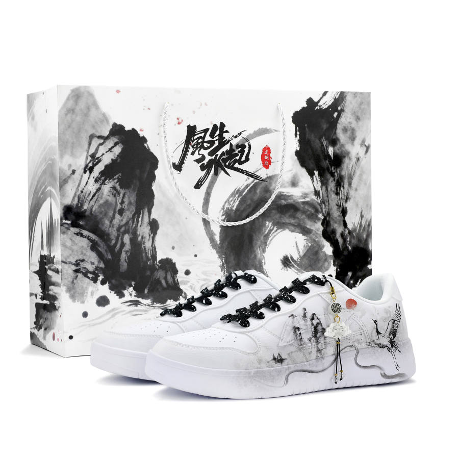 Li-Ning Li Ning Floating Boat Wear resistant And Lightweight Low top Skateboard Shoes Unisex Black