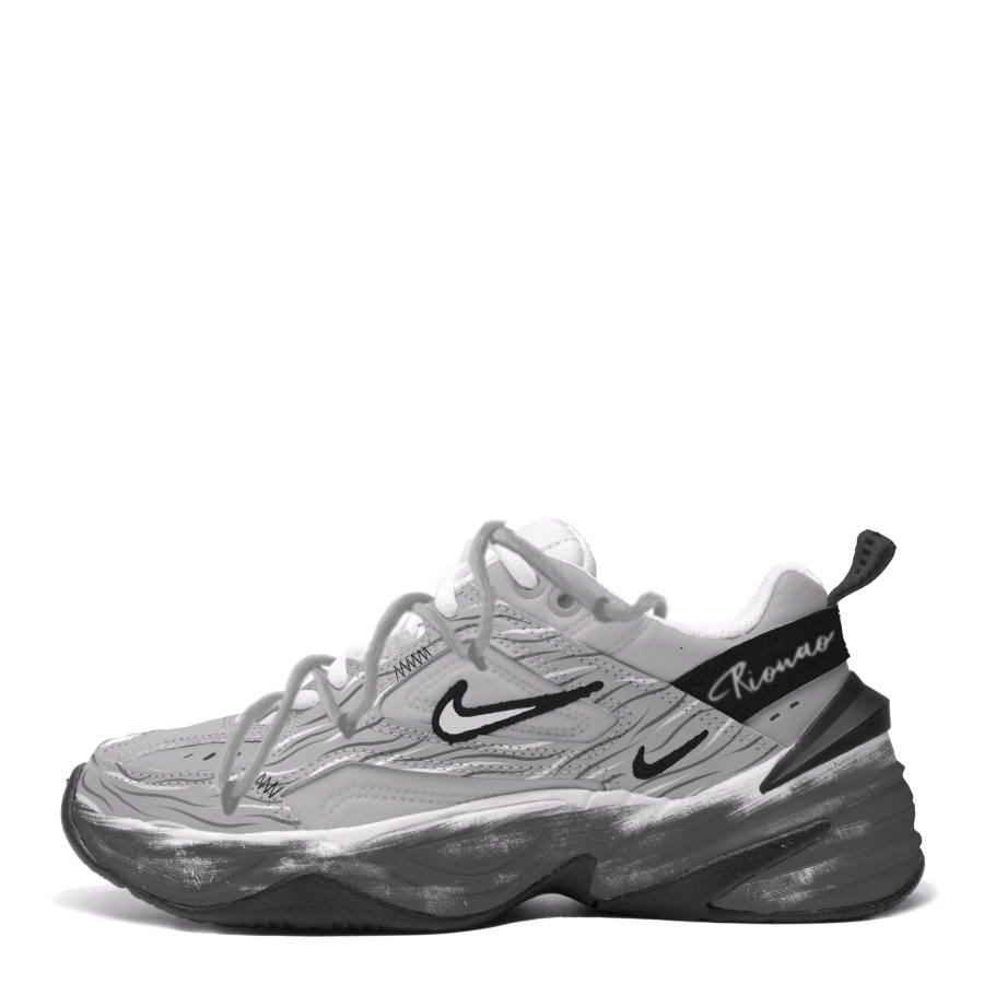 Nike Nike M2K Tekno Mist Gray Cushioning, Wear Resistant Low top Casual Shoes Women's Dark Gray