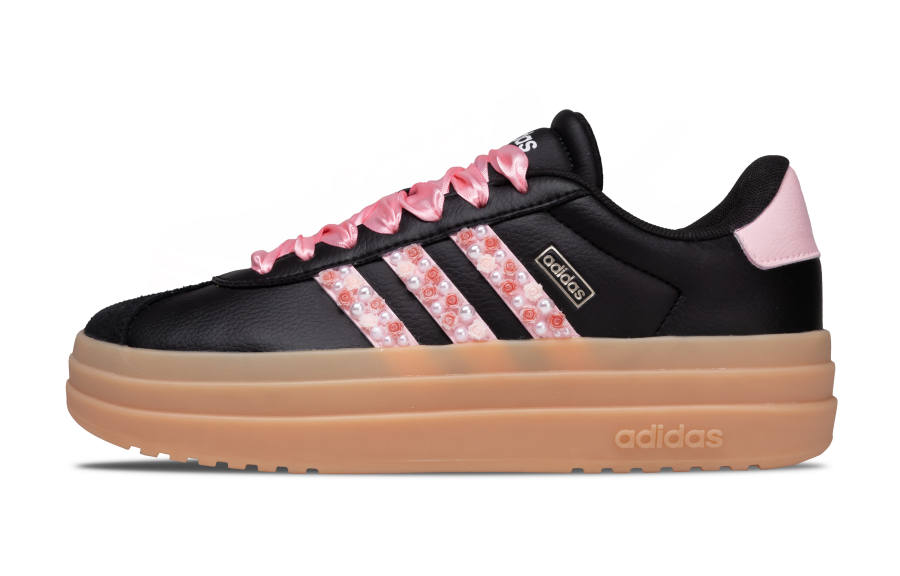 Adidas Adidas VL Court Bold Abrasion Resistant Low top Skateboard Shoes Women's Black Pink