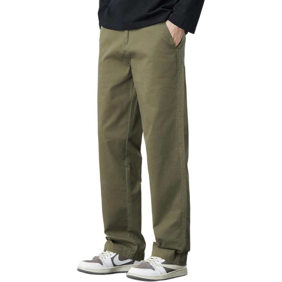 Tonlion Casual Pants Men's Moderate Straight Fit Pants