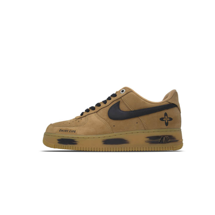Nike Nike Air Force 1 Black Mocha Abrasion Resistant Lightweight Wear resistant And Lightweight Low top Skateboard Shoes