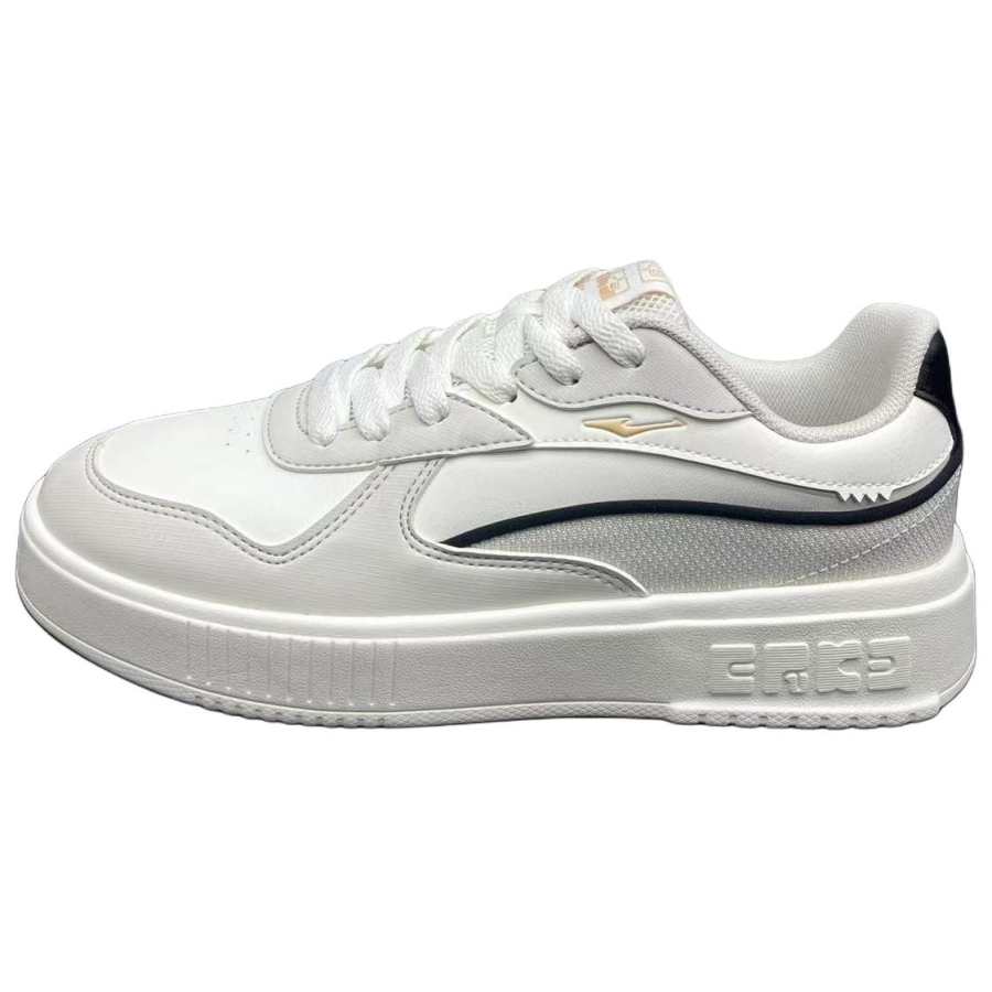 Erke Slip Resistant Abrasion Resistant Slip Resistant Abrasion Resistant Low top Skateboard Shoes Women's Gray White