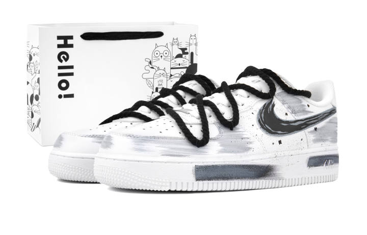 Nike Nike Air Force 1 Low top Skateboard Shoes Unisex, Gray White