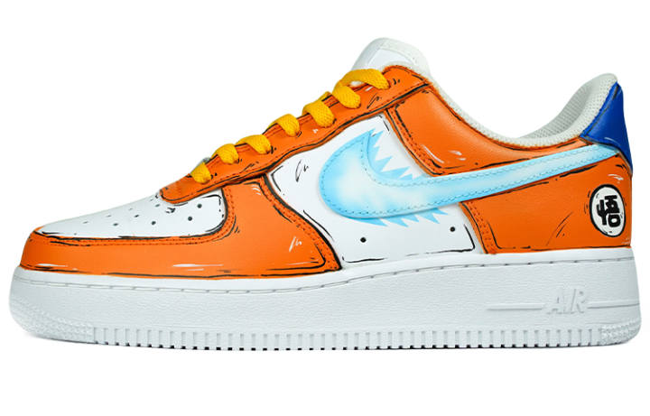 Nike Nike Air Force 1 Air Force 1 Leather Slip Resistant Cushioning Low top Skateboard Shoes Men's Orange