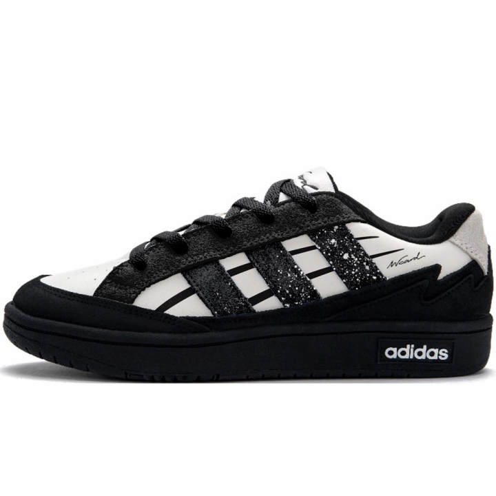 Adidas Adidas WCARD ADV Black Warrior Leather Slip Resistant Slip Resistant Low top Skateboard Shoes Unisex Gray Black