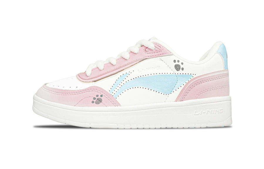 Li-Ning Li Ning Sourdough Slip Resistant Abrasion Resistant Low top Skateboard Shoes Women's Pink White