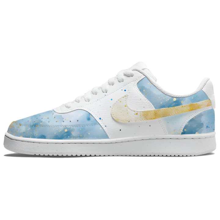 Nike Nike Court Vision 1 Valor Courage Leather Abrasion Resistant Low top Skateboard Shoes Unisex Blue White