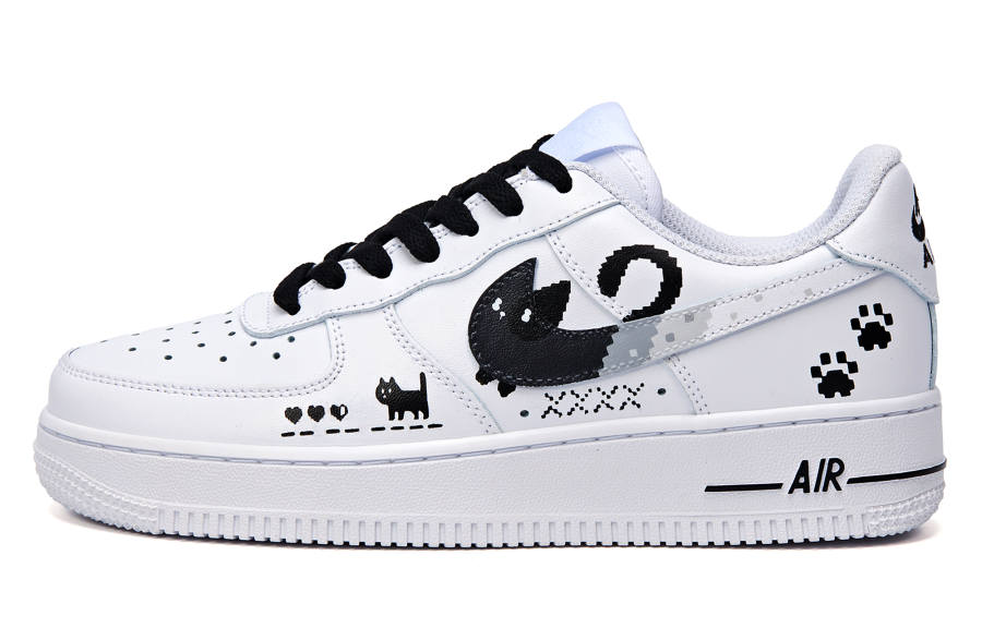 Nike Nike Air Force 1 Abrasion Resistant Low top Skateboard Shoes Unisex White Black