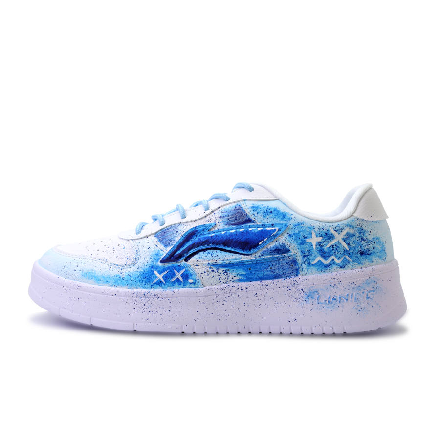 Li-Ning Li Ning Floating Boat Seascape Dreams, Hand Drawn, Graffiti Synthetic Leather