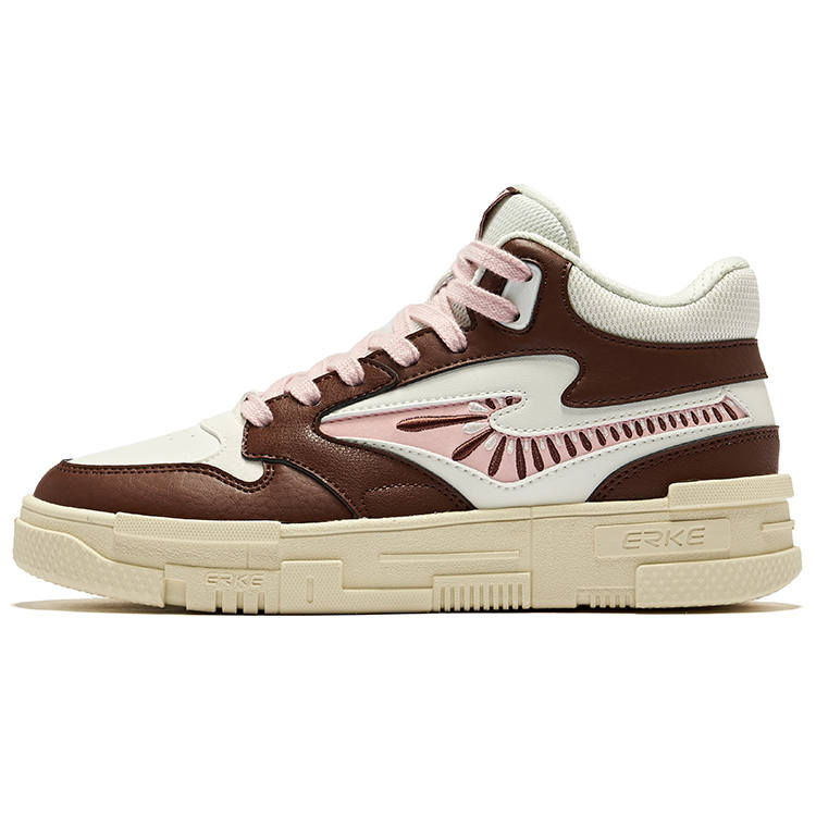 Erke Decisive Courage 2.0 High top Skateboard Shoes Women's Microcrystal White Mocha