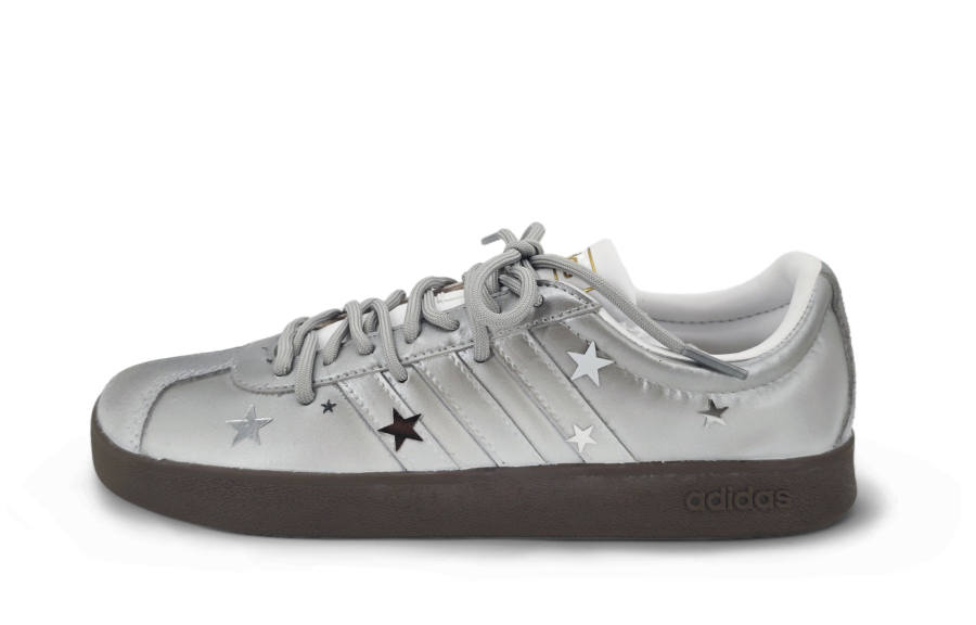 Adidas Neo VL Court 2.0 Slip Resistant Abrasion Resistant Low top Skateboard Shoes Unisex Silver