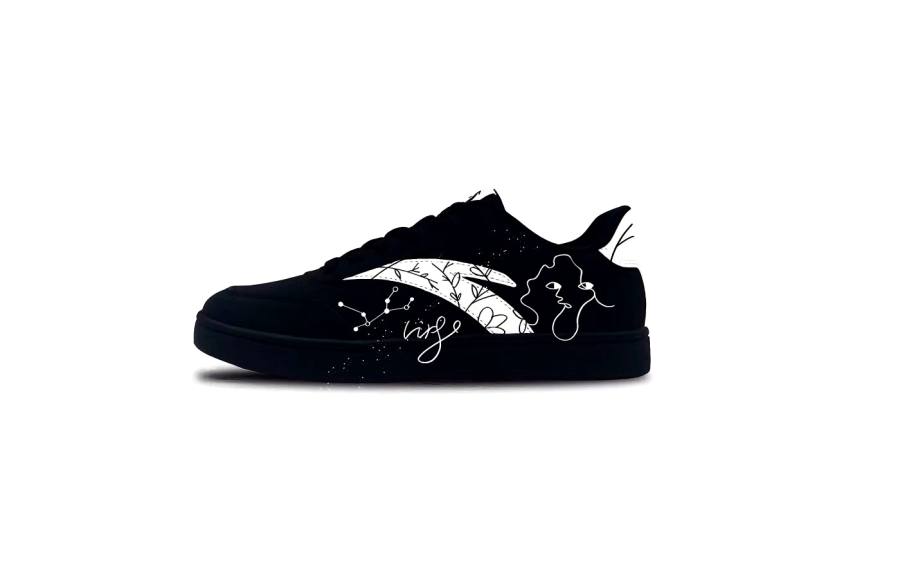 Anta Virgo Lightweight Breathable Lightweight And Breathable Low top Skateboard Shoes Men's Black White