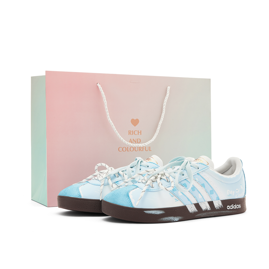 Adidas Adidas VL COURT 2.0 Abrasion Resistant Low top Skateboard Shoes Women's Blue White