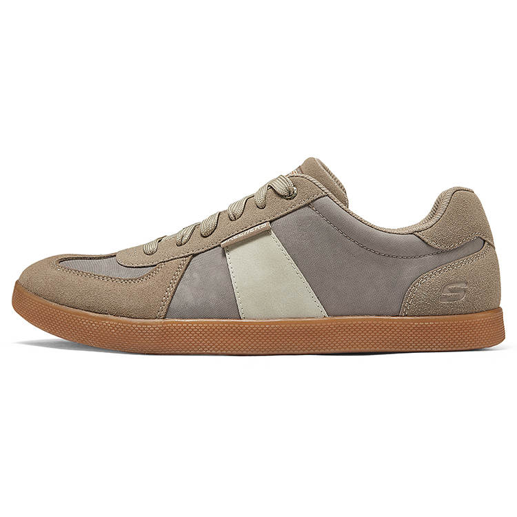Skechers Abrasion Resistant Lightweight Breathable Low top Skateboard Shoes Men's Taupe