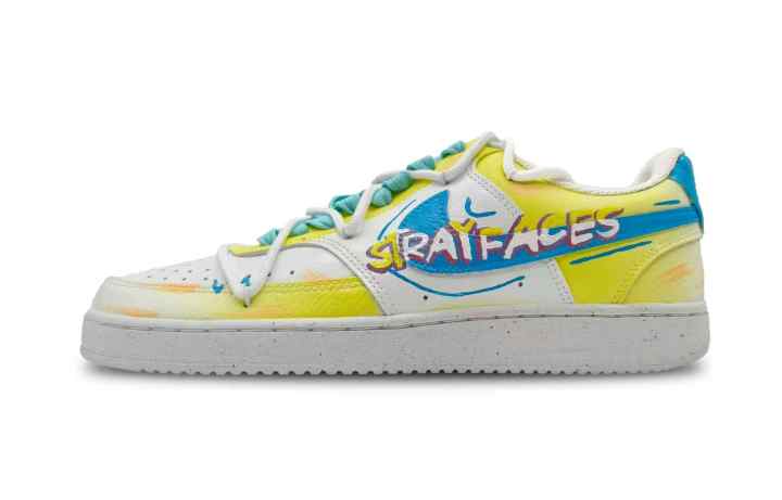 Nike Nike Court Vision 1 STARY Fluorescent Assault Abrasion Resistant Abrasion Resistant Low top Skateboard Shoes Unisex