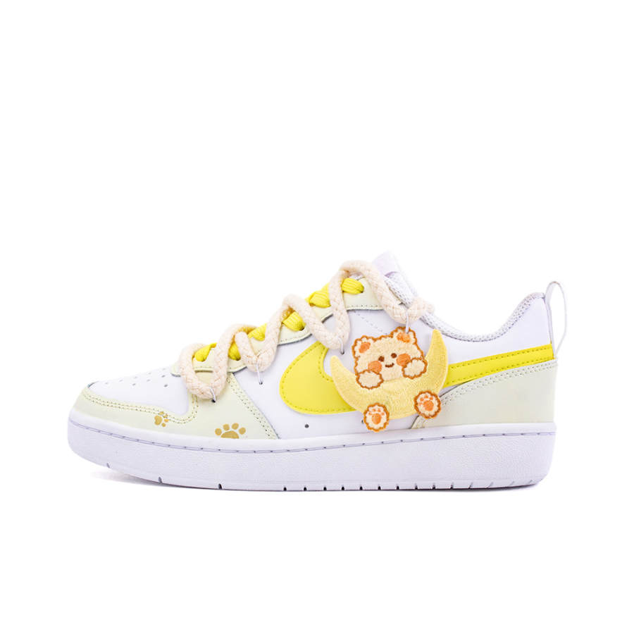 Nike Nike Court Borough Low Orange Lamp, Amber Leather Slip Resistant Abrasion Resistant Slip Resistant Abrasion Resistant