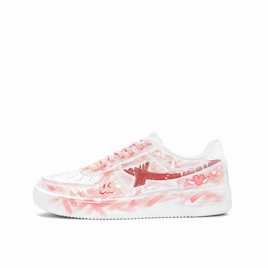 XTEP Air Force 1 Abrasion Resistant Balance Low top Skateboard Shoes Unisex Pink