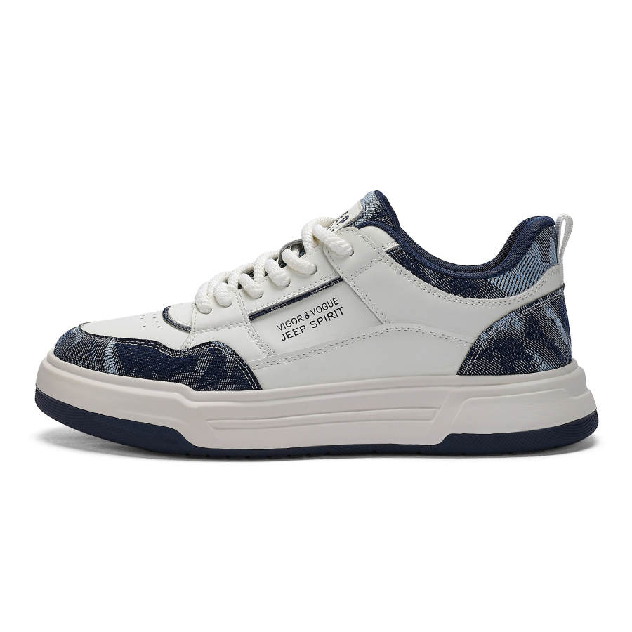 JEEP SPIRIT Skateboard Shoes Men's Low Top Polar White