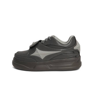 1807 Cushioning Abrasion Resistant Cushioning, Wear Resistant Low top Skateboard Shoes Unisex Gray