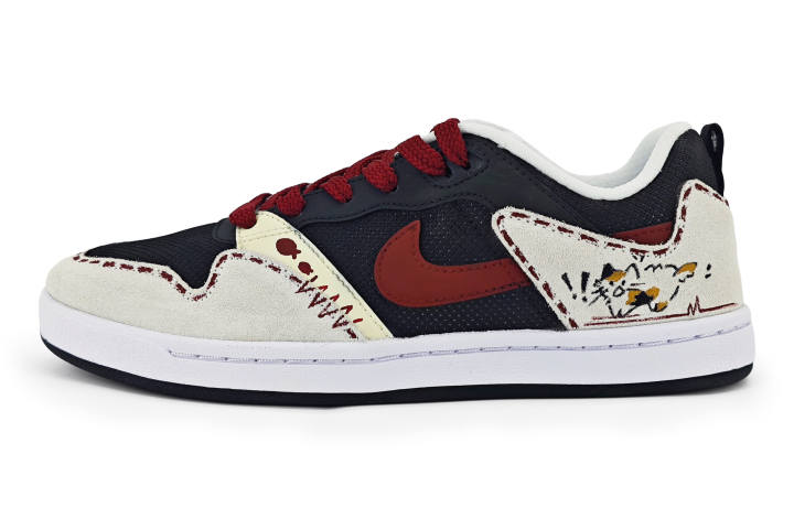 Nike Nike SB Alleyoop Abrasion Resistant Low top Skateboard Shoes Women's Black Red