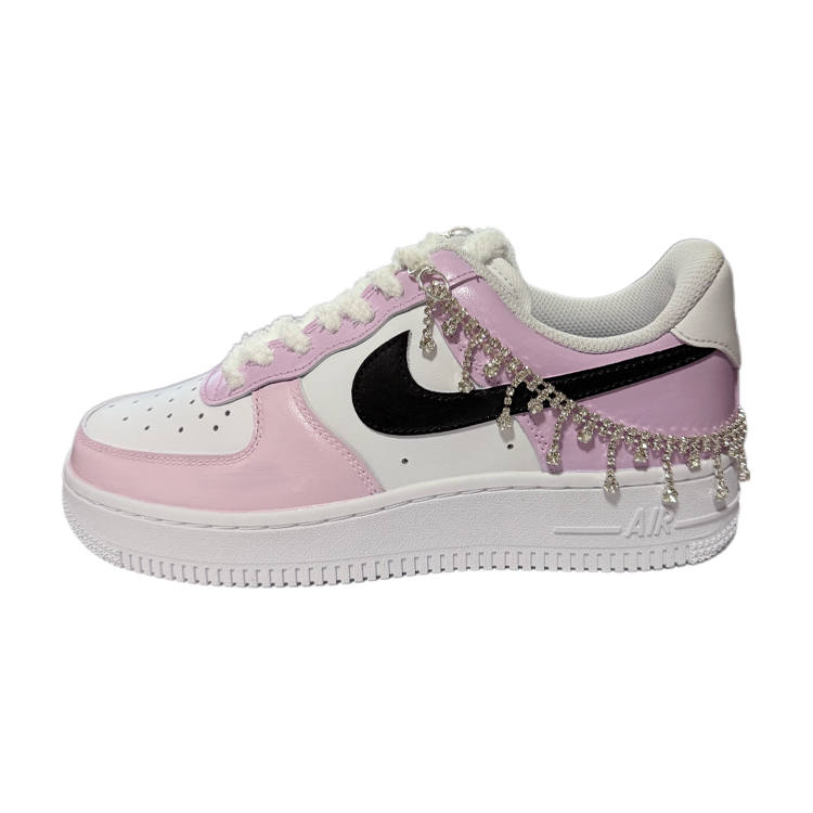 Nike Nike Air Force 1 Guava Party Abrasion Resistant Abrasion Resistant Low top Skateboard Shoes Unisex White Pink