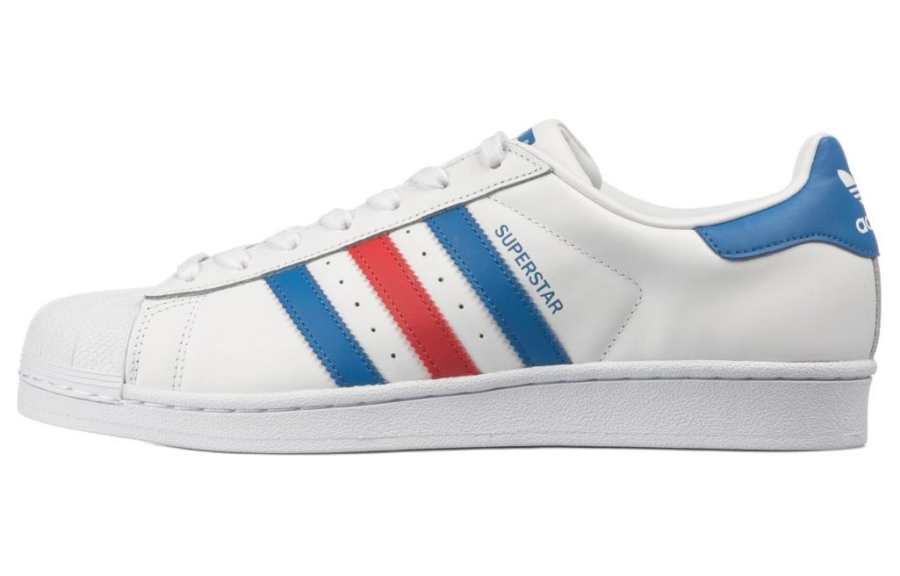 Adidas Originals SUPERSTAR Cushioning Low top Skateboard Shoes Men's White Blue