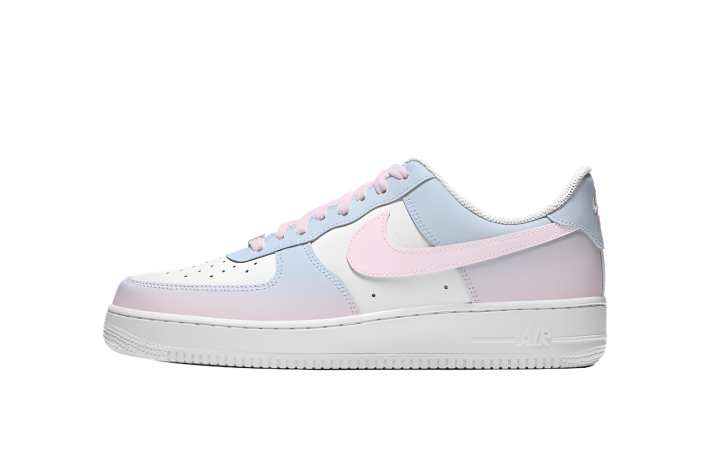 Nike Nike Air Force 1 Dream Macarons Abrasion Resistant Breathable Low top Skateboard Shoes Unisex Blue Pink