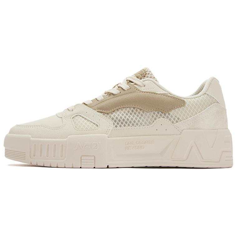 361° Lightweight And Breathable Low top Skateboard Shoes Men's Lotus Seed White Apricot Tea Brown