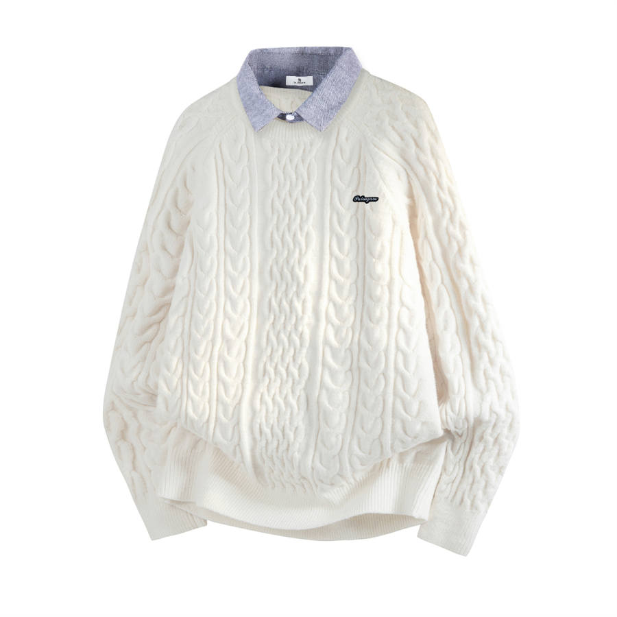 PAL ONGACO Sweaters Unisex Shirt Collar Moderate