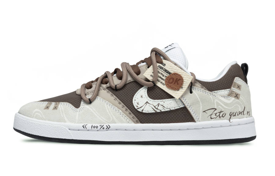 Nike Nike SB Alleyoop London Warm Sun Abrasion Resistant Abrasion Resistant Low top Skateboard Shoes Unisex Beige Brown