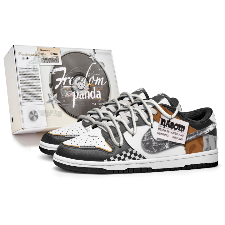 Nike Nike Dunk Free Panda, Box, Blind Spot Slip Resistant Abrasion Resistant Low top Skateboard Shoes Unisex