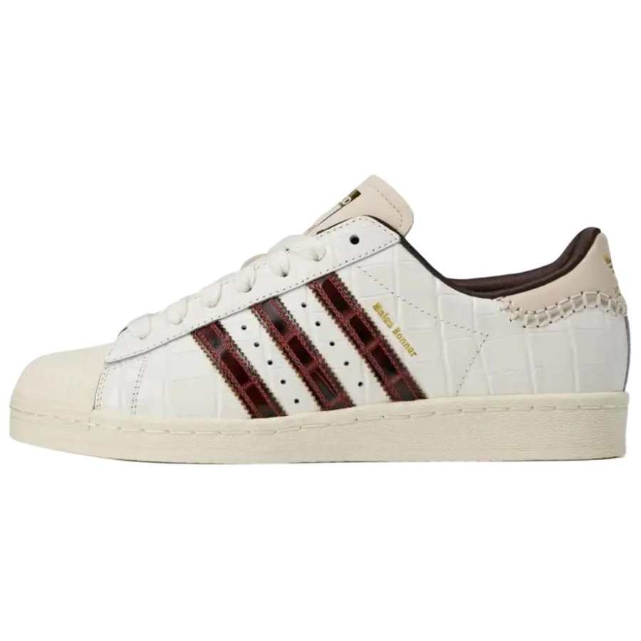 Adidas Originals x Wales Bonner SUPERSTAR Skateboard Shoes Men's Beige Red Brown