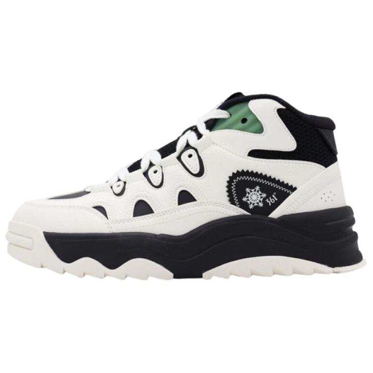 361° High top Skateboard Shoes Men's White Black