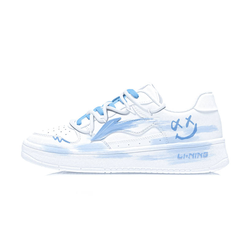 Li-Ning Li Ning Floating Boat Lightweight Abrasion Resistant Coverage Low top Skateboard Shoes Men's Blue White
