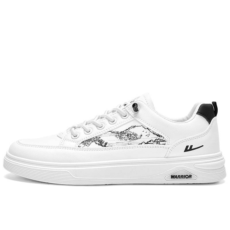WARRIOR WARRIOR Skateboard Shoes Men's Low Top White Black