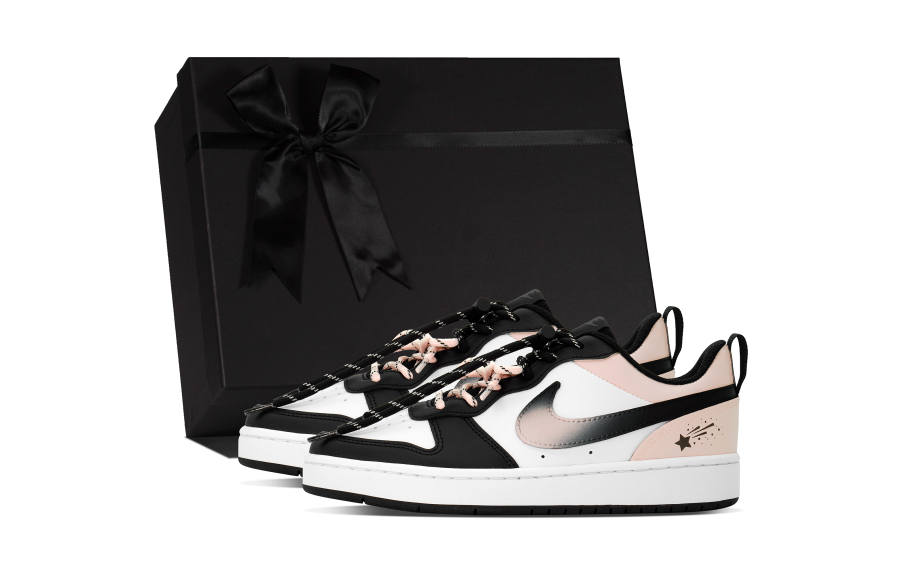 Nike Nike Court Borough DEER First Love Audio Leather Slip Resistant Abrasion Resistant Low top Skateboard Shoes Women's