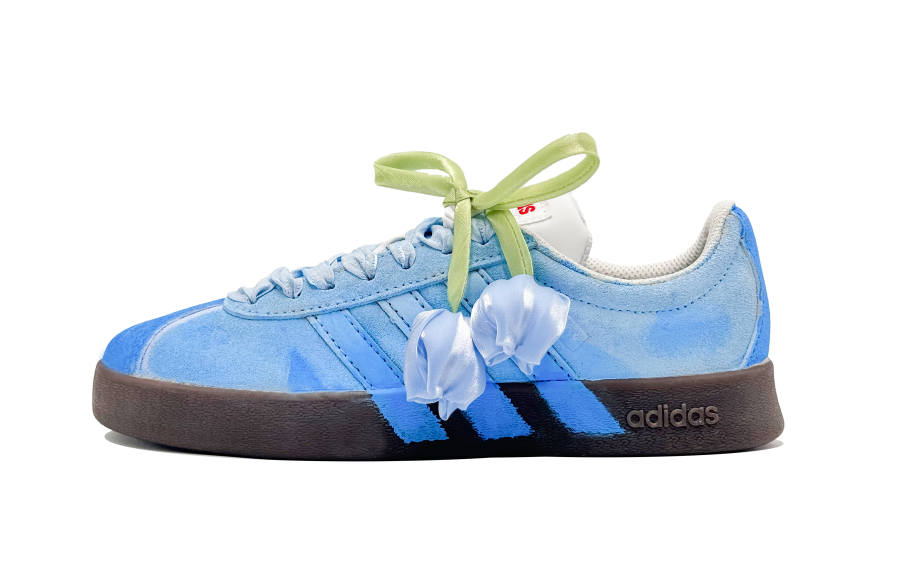 Adidas Adidas VL COURT 2.0 Lifestyle Tulip Blue Abrasion Resistant Low top Skateboard Shoes Women's Sky Blue