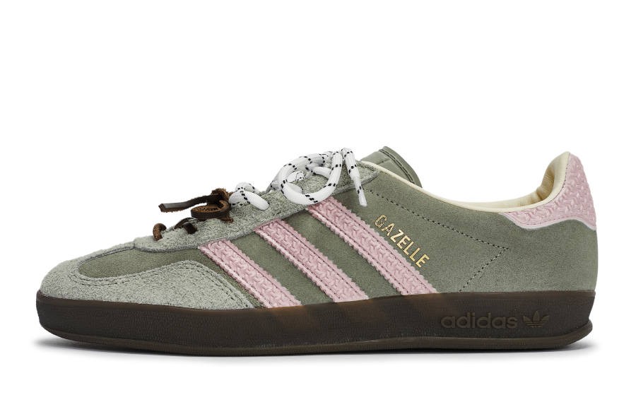 Adidas Originals GAZELLE INDOOR Skateboard Shoes Unisex Low Top Gray/Pink