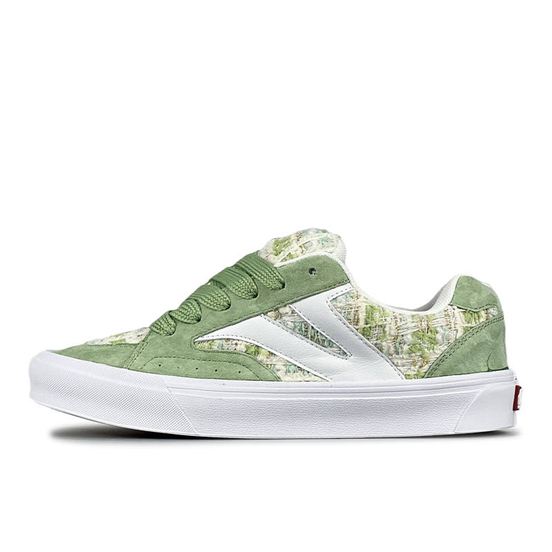 VFDF Chanel Inspired Puffy Shoes Abrasion Resistant Slip Resistant Low top Skateboard Shoes Women's Matcha Green