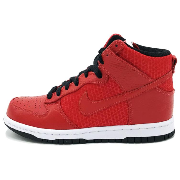 Nike Nike Dunk Slip Resistant Abrasion Resistant High top Skateboard Shoes Unisex Red