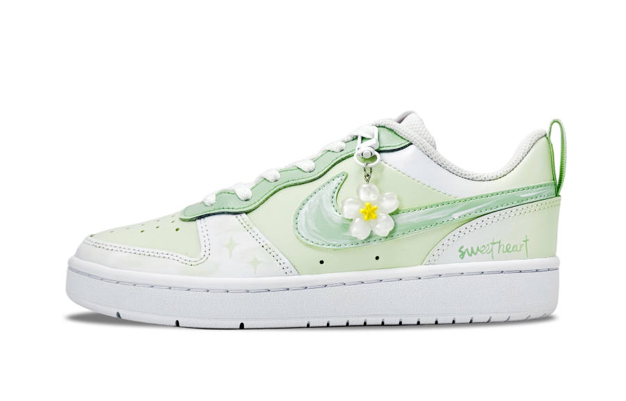 Nike Nike Court Borough Lime Island Abrasion Resistant Low top Skateboard Shoes Women's Green