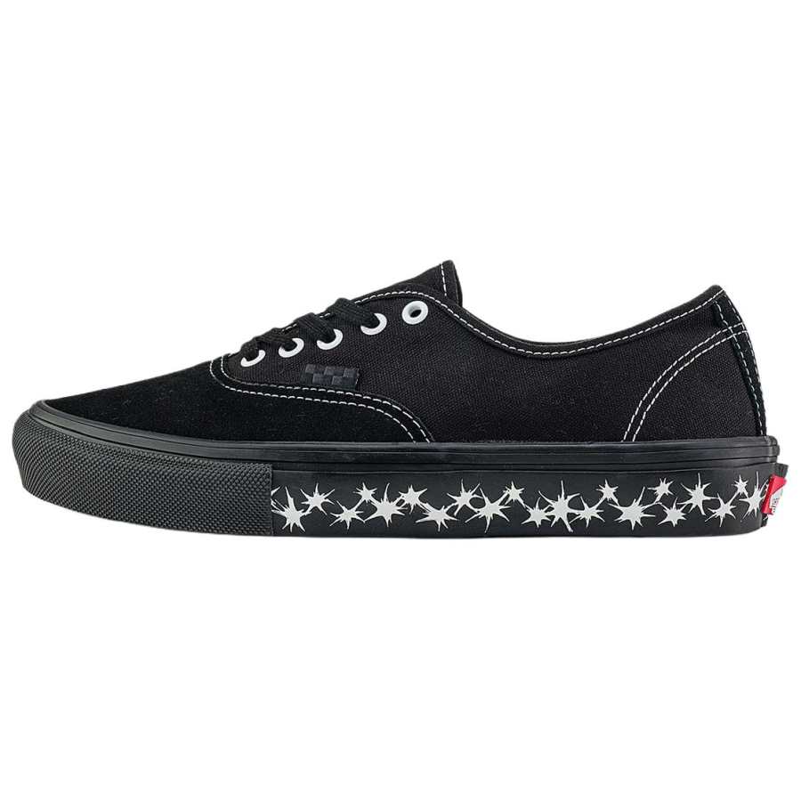 Vans Skate Authentic Abrasion Resistant Low top Skateboard Shoes Unisex Black White