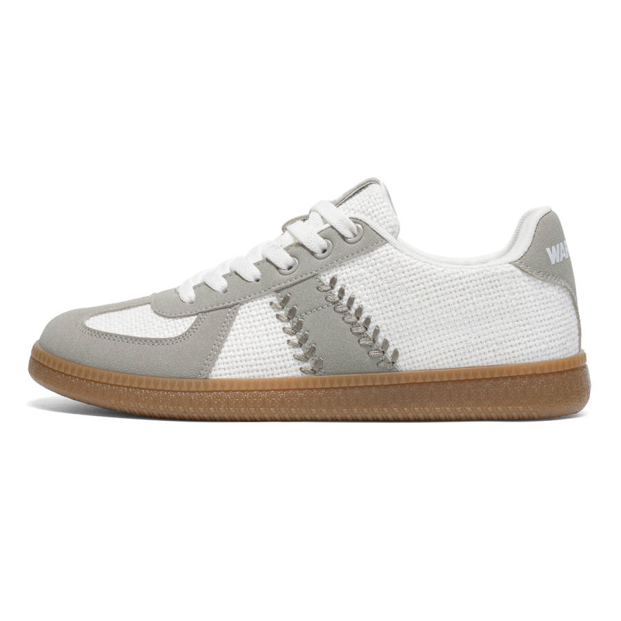 WARRIOR Skateboard Shoes Men's Low Top White/Gray/Beige/Blue/Blue/White