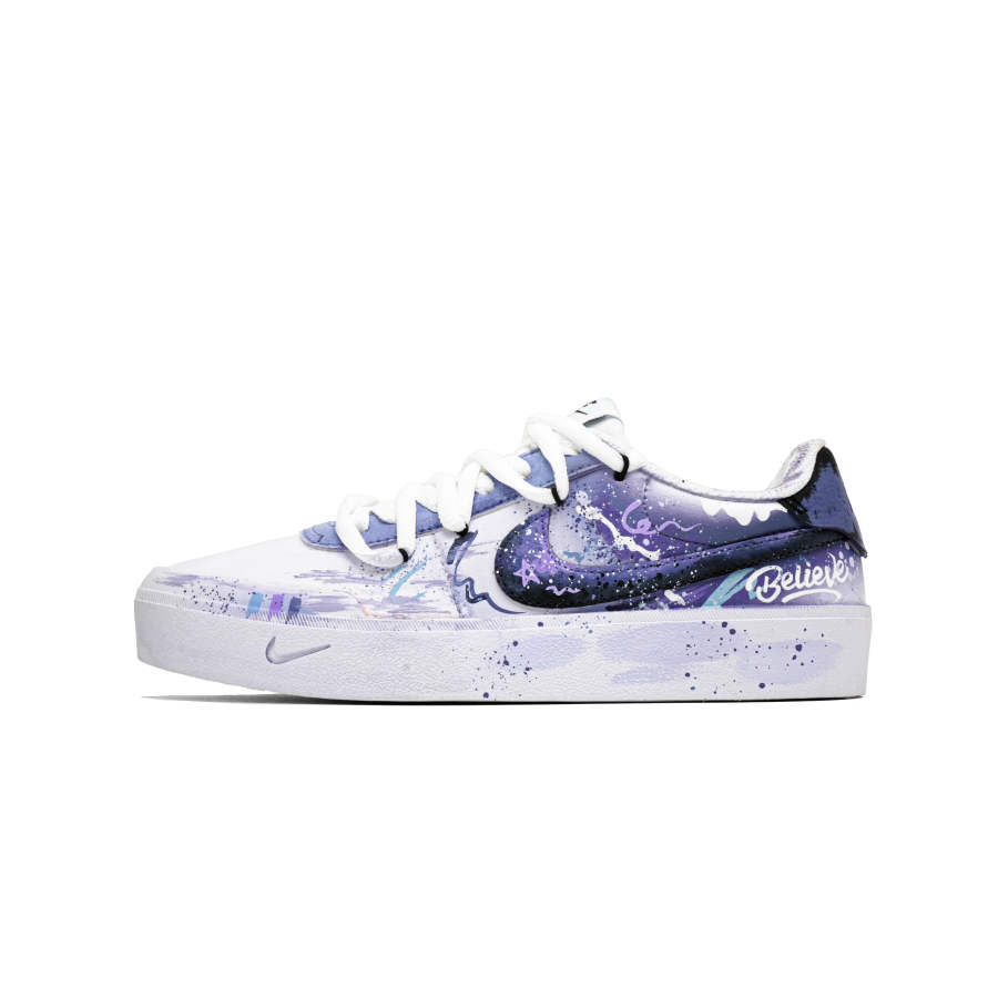 Nike Nike Court Shot Morning Starfall Synthetic Leather Cushioning, Wear Resistant Low top Skateboard Shoes Men's