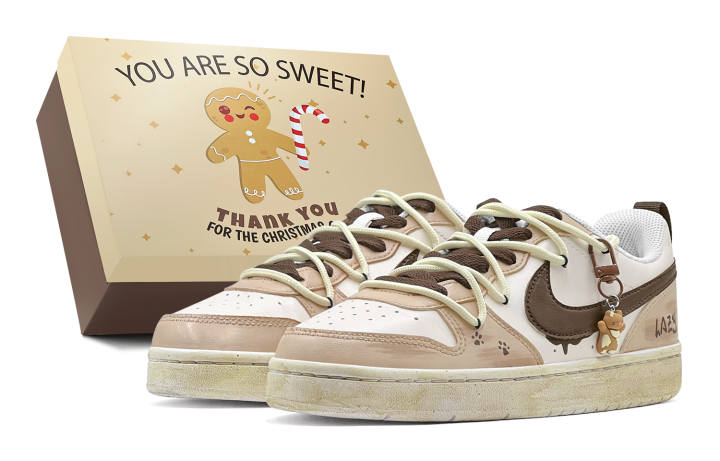 Nike Nike Court Borough GS Couple's, Lazy Kitten, Chocolate Heart, Distressed Sole, Deconstruction Design Low top