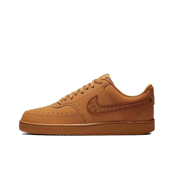 Nike Nike Court Vision 1 Coverage Cushioning Abrasion Resistant Low top Skateboard Shoes Unisex Wheat