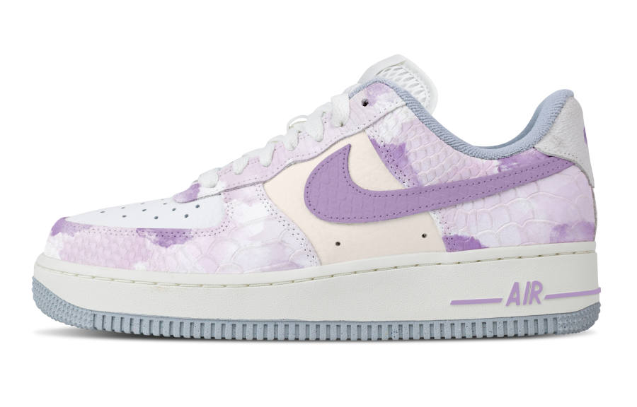 Nike Nike Air Force 1 Slip Resistant Cushioning Abrasion Resistant Low top Skateboard Shoes Women's Light Purple