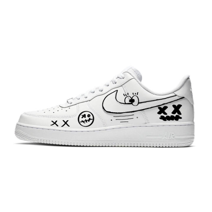 Nike Nike Air Force 1 Little Monster Low top Skateboard Shoes Women's Black White