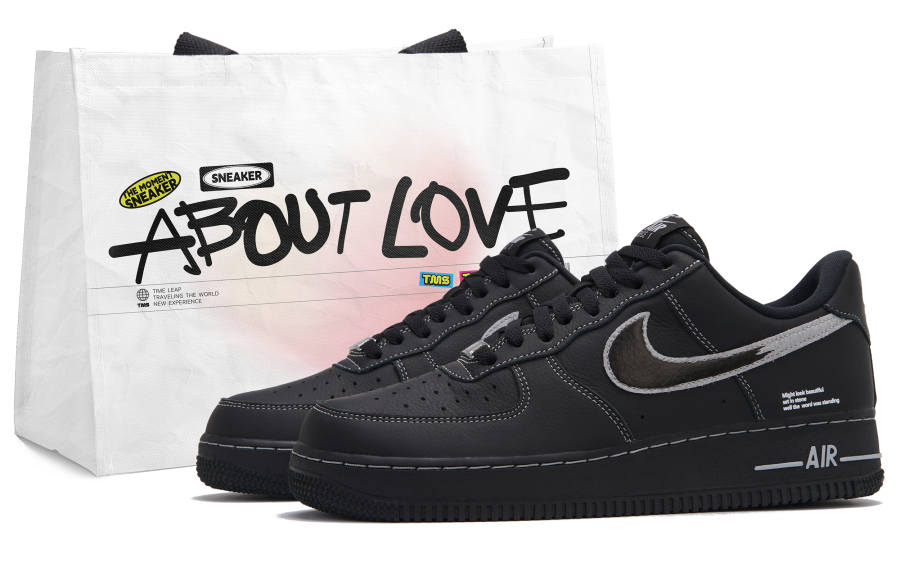 Nike Nike Air Force 1 Pilot Low top Skateboard Shoes Unisex Black Gray