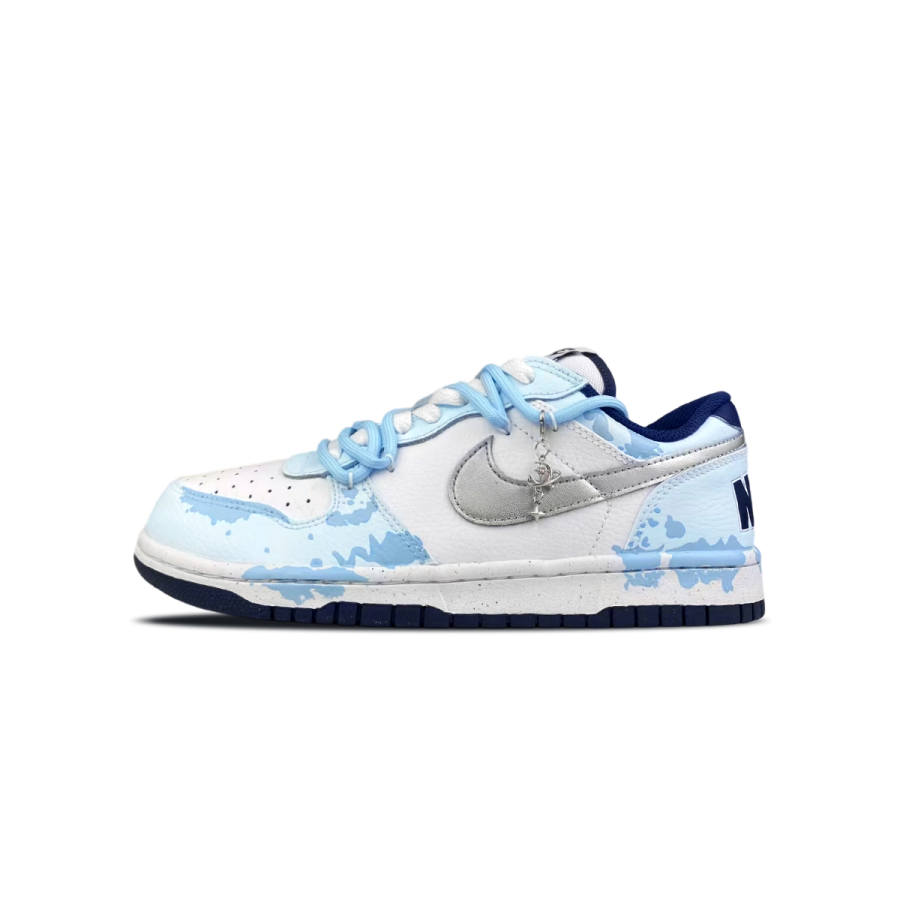 Nike Nike Big Cushioning, Wear Resistant Low top Skateboard Shoes Unisex White Blue